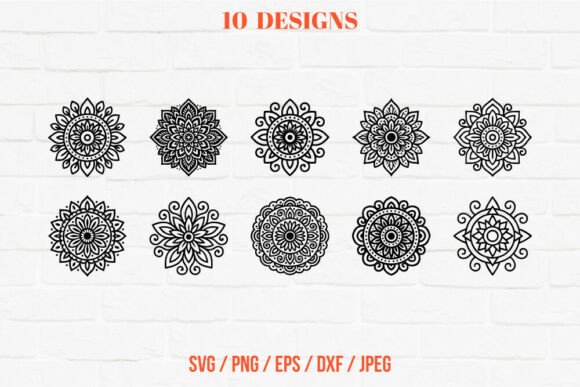 Download Mandala Ornament Bundle SVG - Mandala ornament Collection