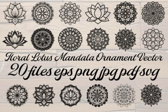 Download Floral Lotus Mandala Ornament Vector - Mandala ornament Collection