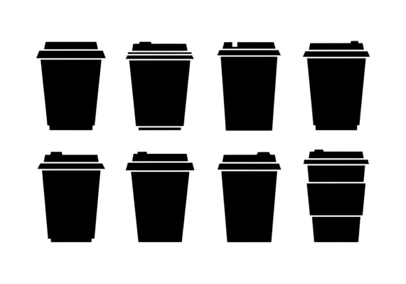 Download Coffee Cup Icons Black Silhouette SVG - Black silhouette svg Collection