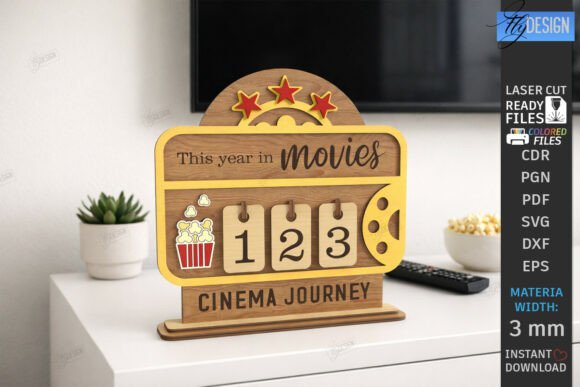 Download Movie Tracker Laser Cut | Home Decor SVG - Home decor svg Collection