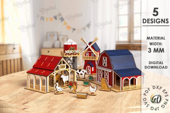 Download 3D Farm Bundle Laser Cut. Home Decor SVG - Home decor svg Collection
